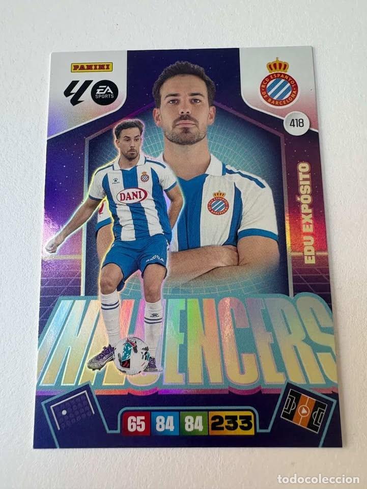 Figurine di Calcio: Carta Edu Exp&oacute;sito Influencers Espanyol 418 Adrenalyn 2025-26