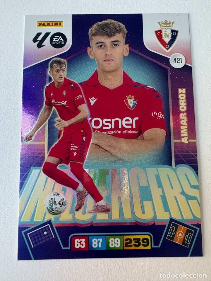 Figurine di Calcio: Carta Aimar Oroz Influencers Osasuna 421 Adrenalyn 2025-26