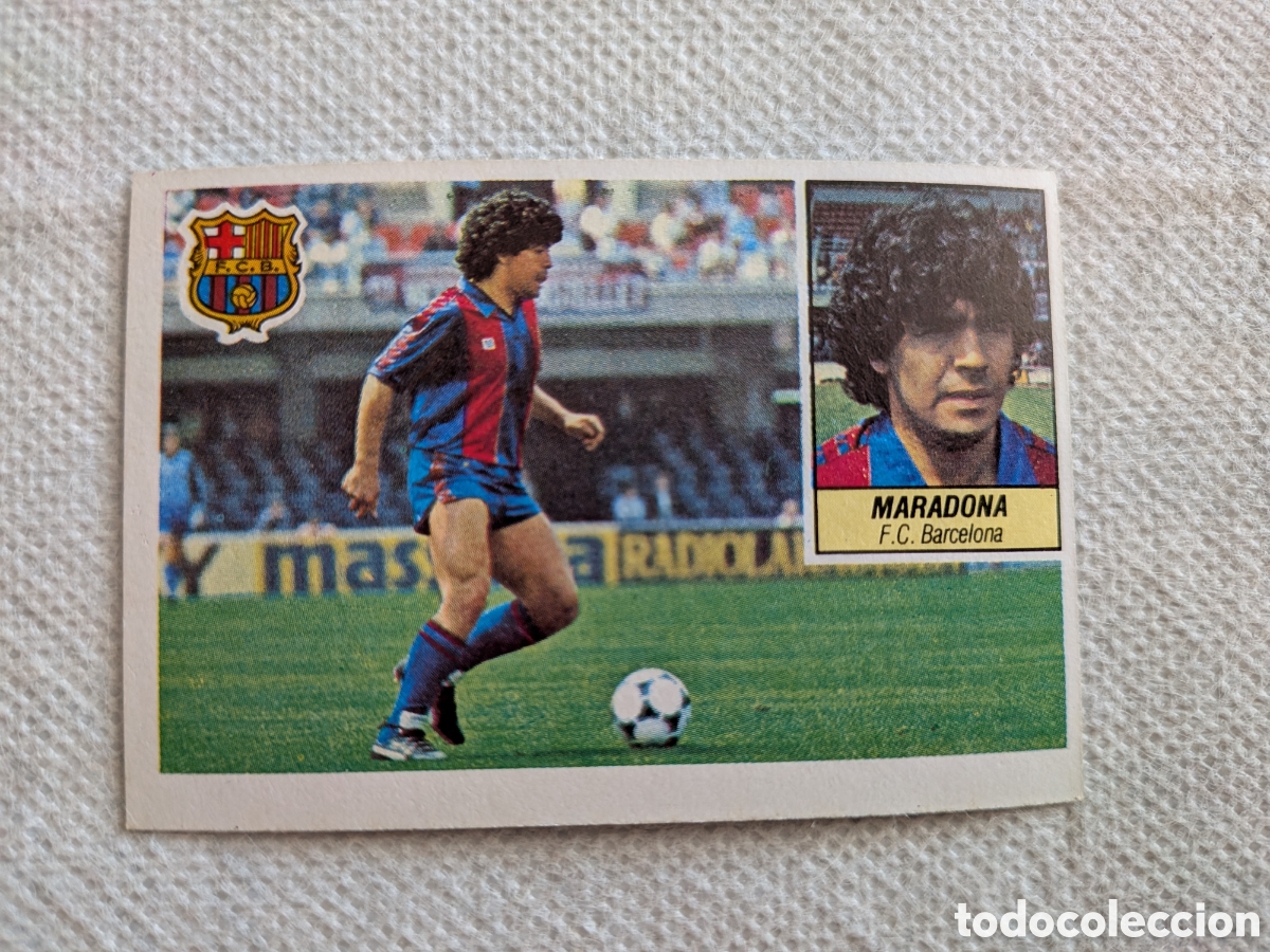 Cromos de Futebol: CROMO MARADONA BARCELONA SIN PEGAR NUNCA LIGA 84 85 EDICIONES ESTE. EXCELENTE ESTADO