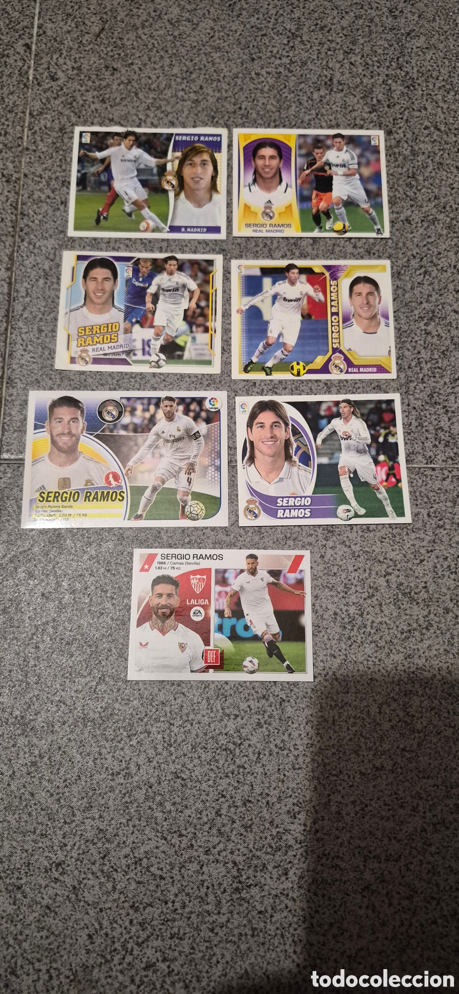 Cromos de f&uacute;tbol: CROMO SERGIO RAMOS VARIAS TEMPORADAS