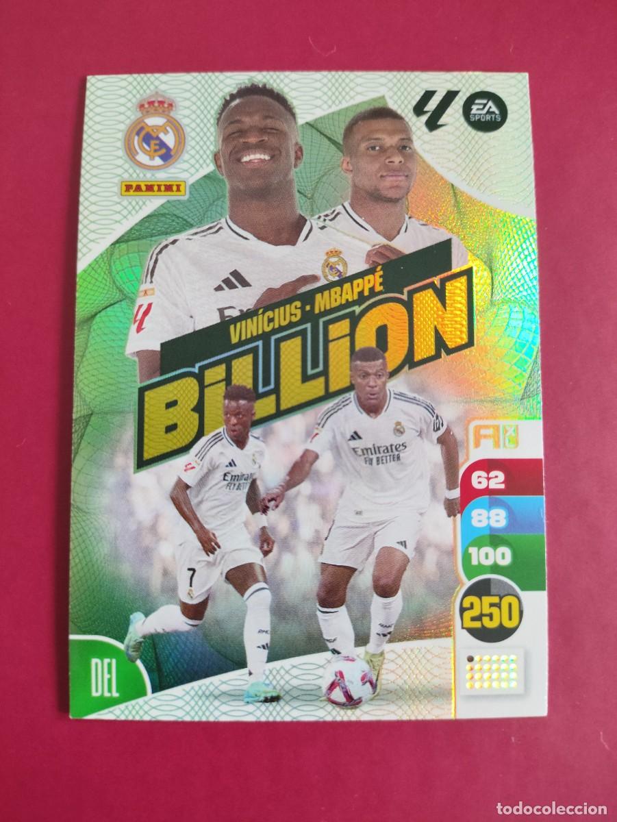 Cromos de f&uacute;tbol: VINICIUS - MBAPPE REAL MADRID BILLION ADRENALYN 2024-25