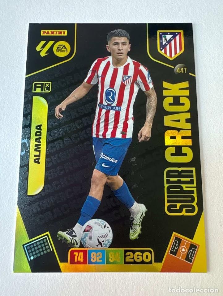 Cromos de f&uacute;tbol: Carta Almada Super Crack Atl&eacute;tico de Madrid 447 Adrenalyn 2025-26