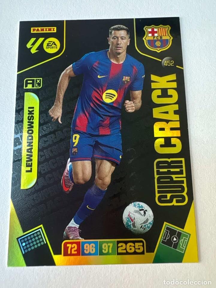 Cromos de f&uacute;tbol: Carta Lewandowski Super Crack Bar&ccedil;a 452 Adrenalyn 2025-26