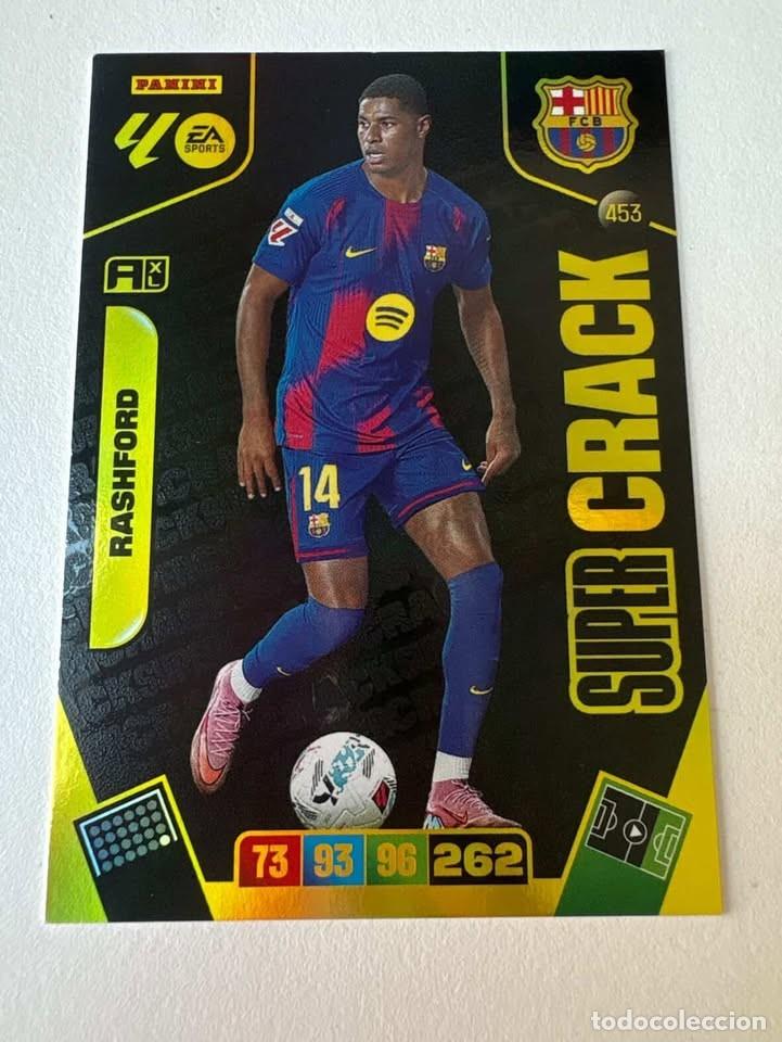 Cromos de f&uacute;tbol: Carta Rashford Super Crack Bar&ccedil;a 453 Adrenalyn 2025-26
