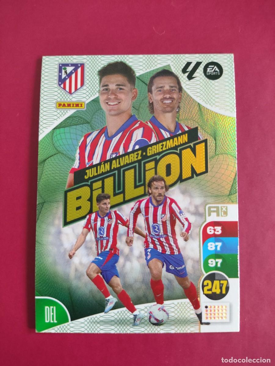 Cromos de f&uacute;tbol: JULI&Aacute;N &Aacute;LVAREZ - GRIEZMANN BILLION ATLETICO DE MADRID ADRENALYN 2024-25