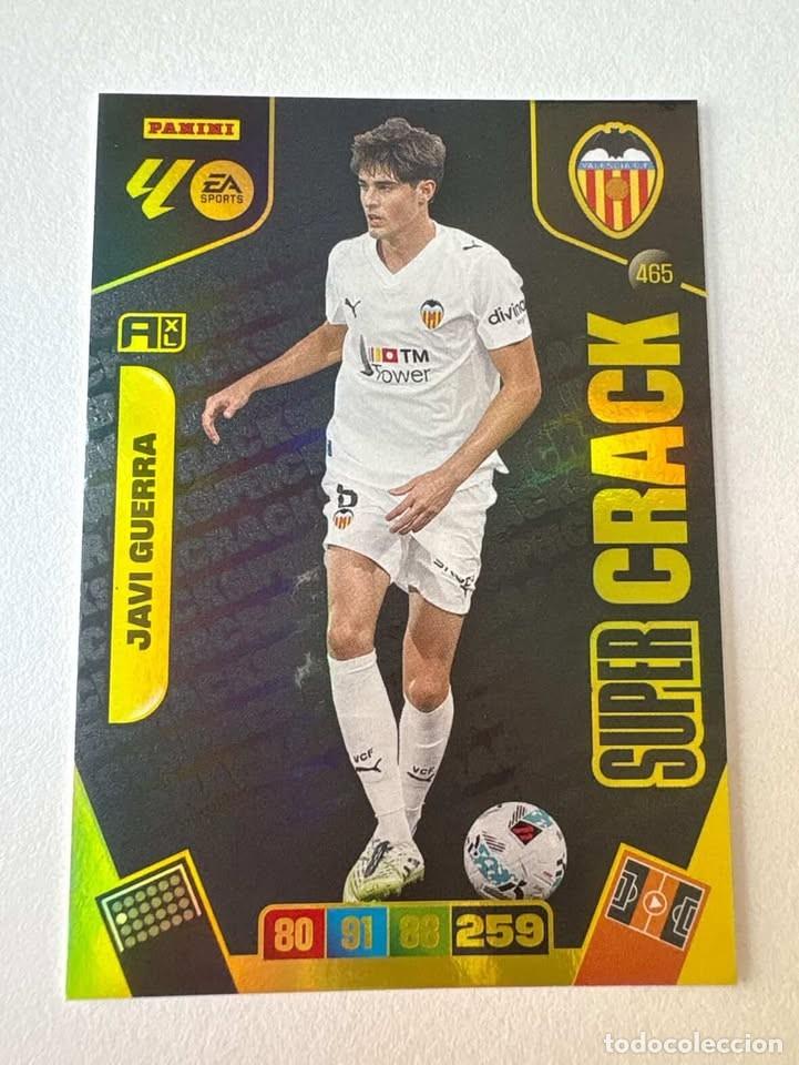 Cromos de f&uacute;tbol: Carta Javi Guerra Super Crack Valencia 465 Adrenalyn 2025-26