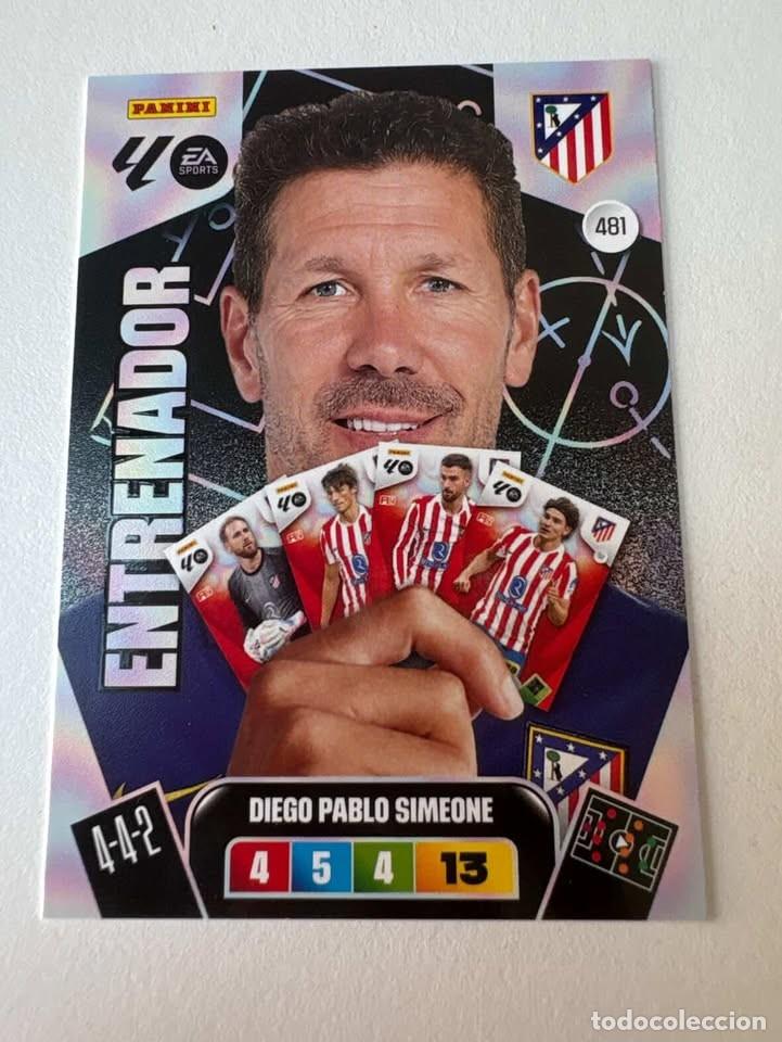 Cromos de Futebol: Carta Diego Pablo Simeone Entrenador Atl&eacute;tico de Madrid 481 Adrenalyn 2025-26