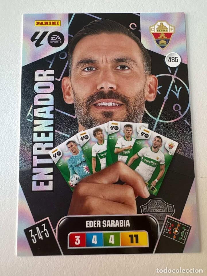 Cromos de f&uacute;tbol: Carta Eder Sarabia Entrenador Elche 485 Adrenalyn 2025-26