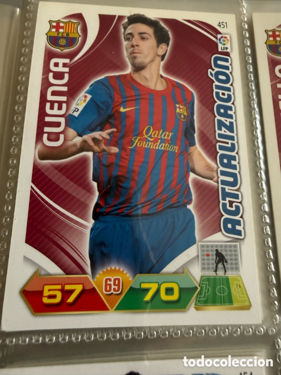 Cromos de f&uacute;tbol: ADRENALYN XL. 2011-12. CUENCA ( FC Barcelona). ACTUALIZACI&Oacute;N