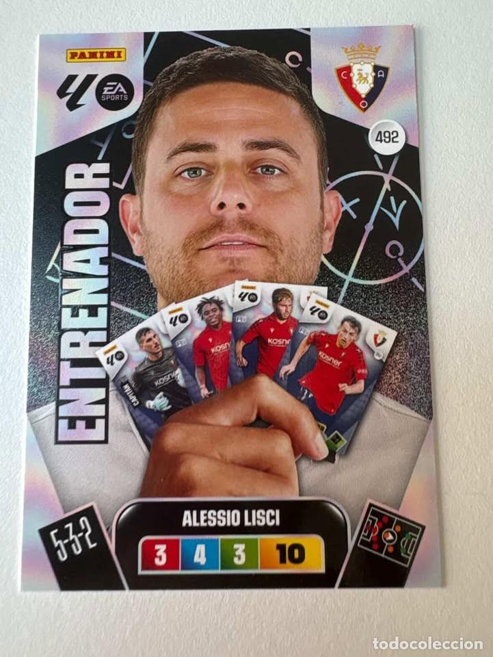 Cromos de f&uacute;tbol: Carta Alessio Lisci Entrenador Osasuna 492 Adrenalyn 2025-26