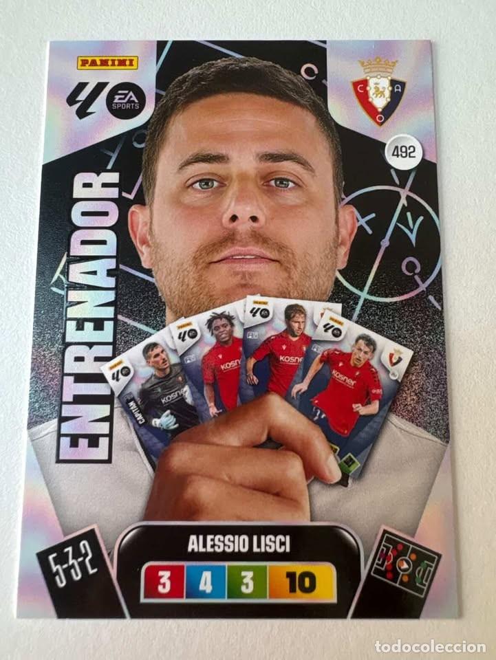 Cromos de f&uacute;tbol: Carta Alessio Lisci Entrenador Osasuna 492 Adrenalyn 2025-26