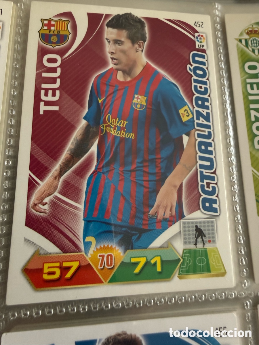 Cromos de f&uacute;tbol: ADRENALYN XL 2011-12. TELLO ( FC Barcelona). ACTUALIZACI&Oacute;N