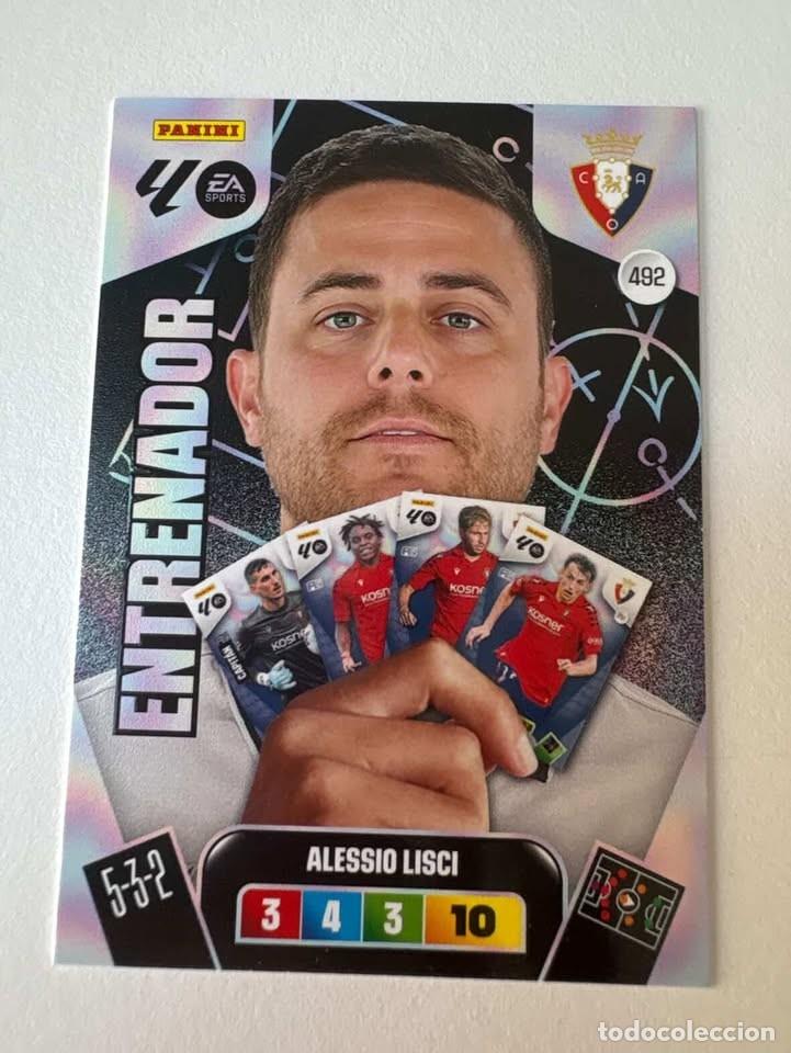 Cromos de f&uacute;tbol: Carta Alessio Lisci Entrenador Osasuna 492 Adrenalyn 2025-26