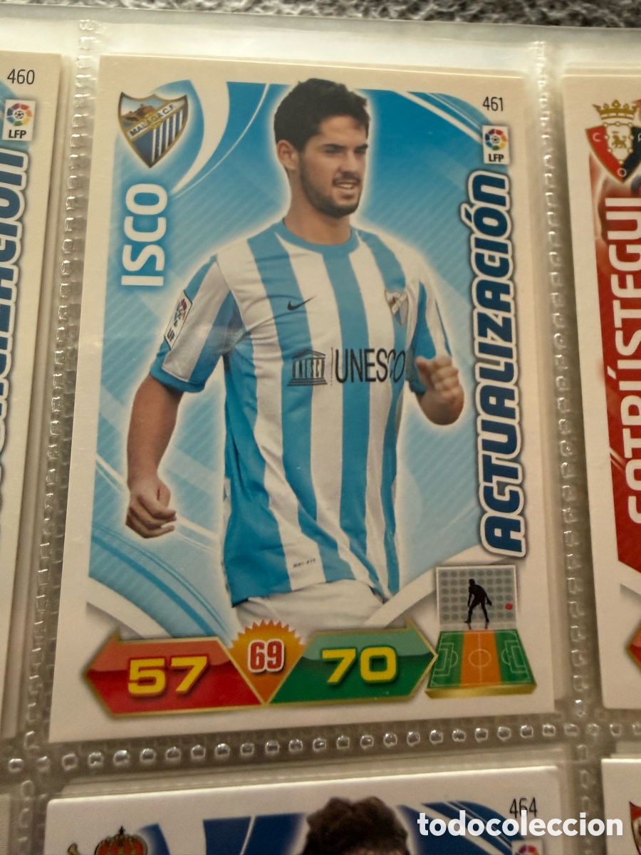 Cromos de f&uacute;tbol: ADRENALYN XL. 2011-12. ISCO ( M&aacute;laga). ACTUALIZACI&Oacute;N