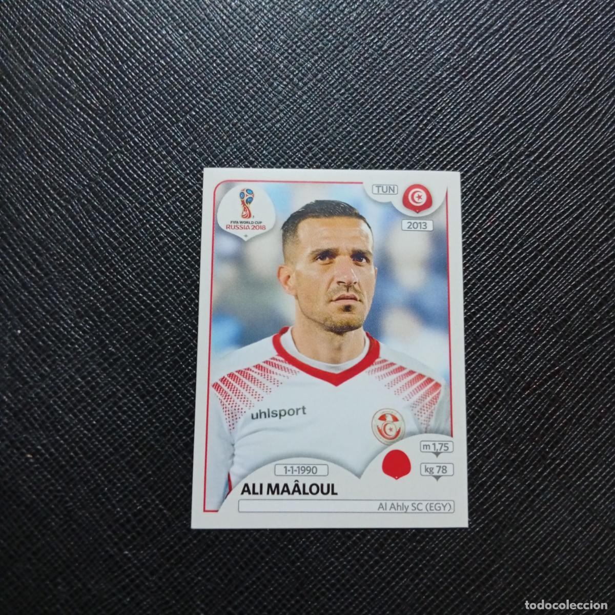 Cromos de f&uacute;tbol: 555 ALI MAALOUL TUNEZ PANINI MUNDIAL RUSIA 2018 CROMO FUTBOL 18 - SIN PEGAR - CJ2