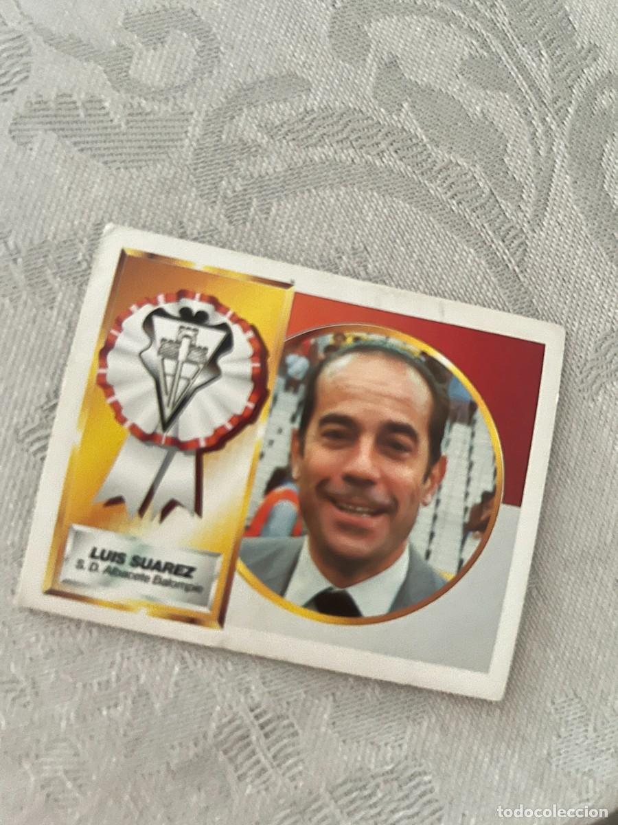 Cromos de f&uacute;tbol: LUIS SUAREZ ENTRENADOR ALBACETE BAJA SIN PEGAR LIGA ESTE 94 95