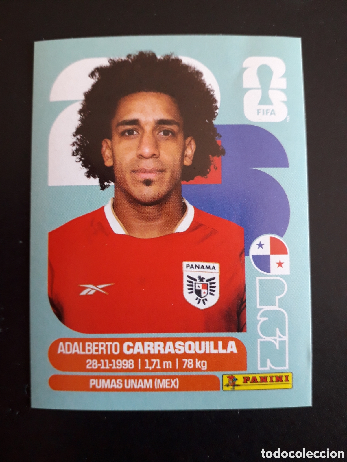 Cromos de f&uacute;tbol: CARRASQUILLA PANAM&Aacute; PAN 12 MUNDIAL F&Uacute;TBOL 2026 FIFA WORLD CUP PANINI SIN PEGAR PEDIDO M&Iacute;NIMO 3&euro;