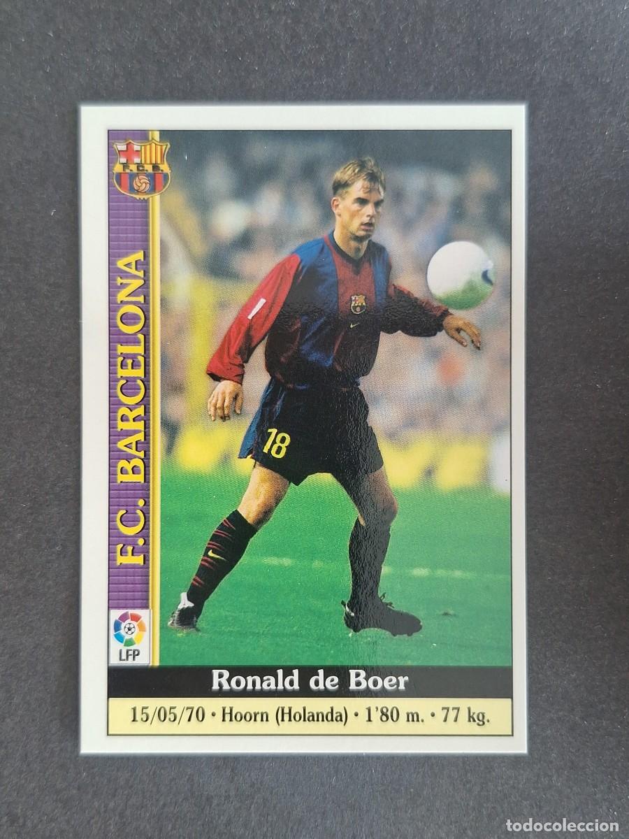 Cromos de f&uacute;tbol: L1 RONALD DE BOER F. C. BARCELONA 12 MUNDICROMO LAS FICHAS DE LA LIGA 2000 99 00