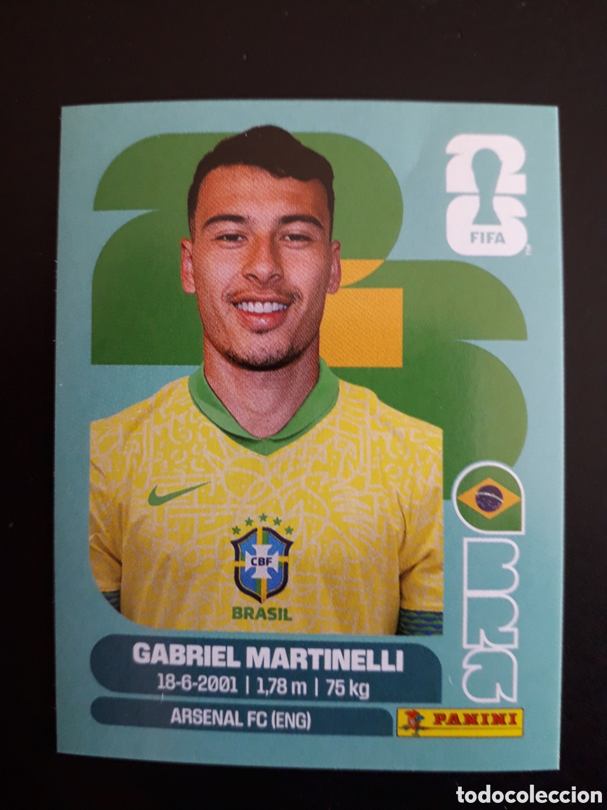 Cromos de f&uacute;tbol: GABRIEL MARTINELLI BRASIL BRA 18 MUNDIAL F&Uacute;TBOL 2026 FIFA WORLD CUP PANINI SIN PEG PEDIDO M&Iacute;NIMO 3&euro;