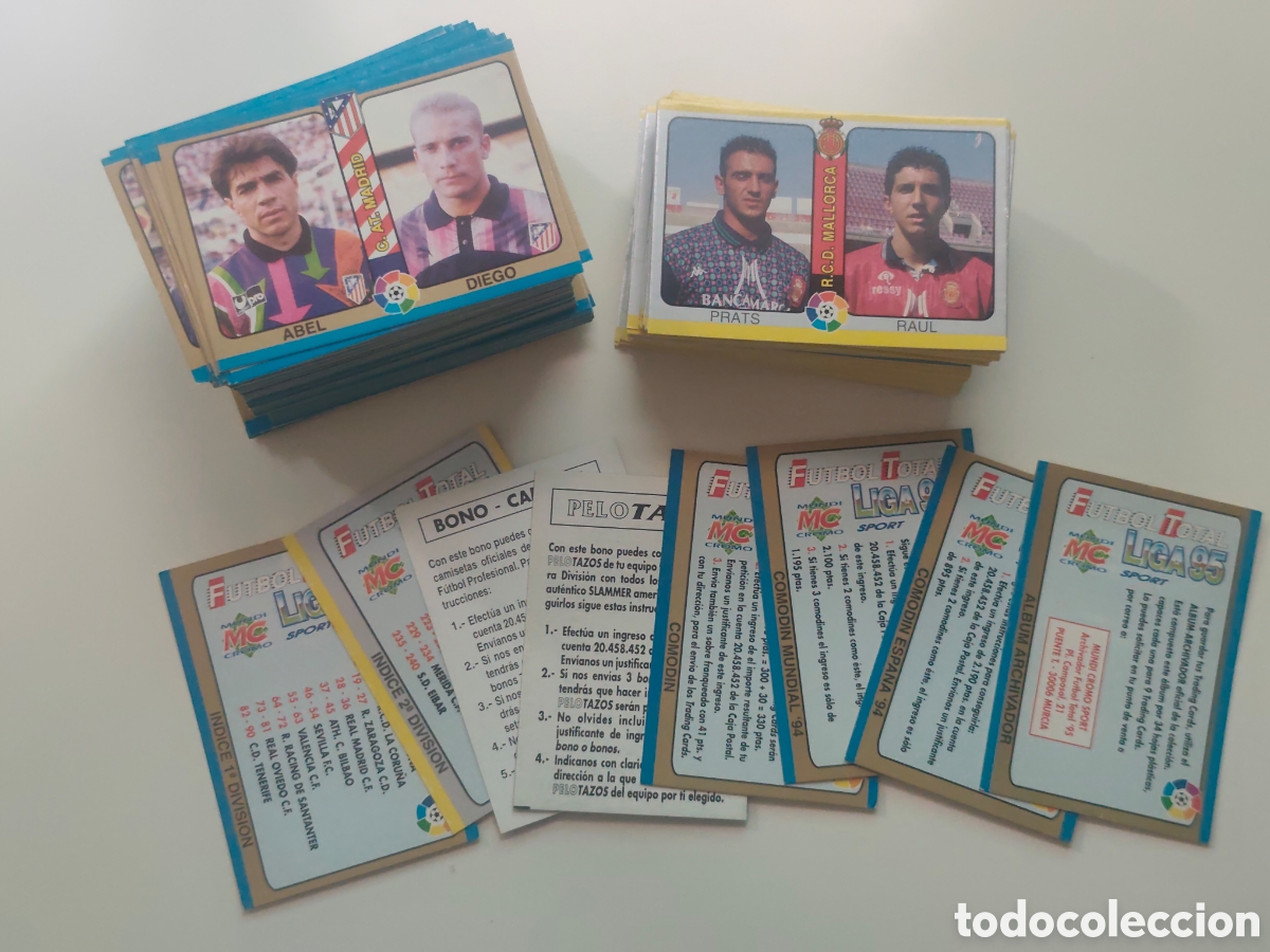 Cromos de Futebol: 258 CARDS DIFERENTES FUTBOL TOTAL LIGA 95 MUNDICROMO SPORT