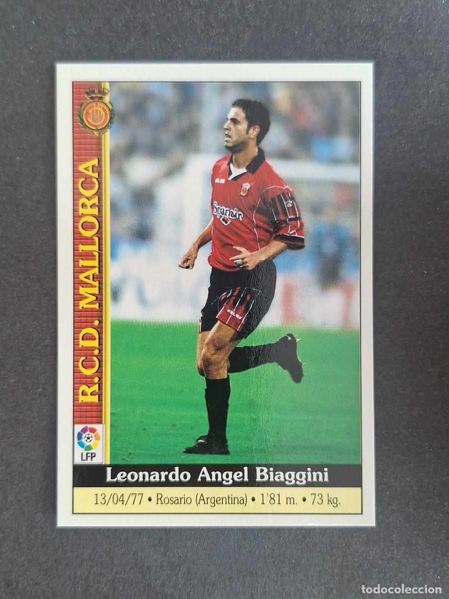 Cromos de f&uacute;tbol: L1 BIAGINNI R. C. D. MALLORCA 54 MUNDICROMO LAS FICHAS DE LA LIGA 2000 99 00