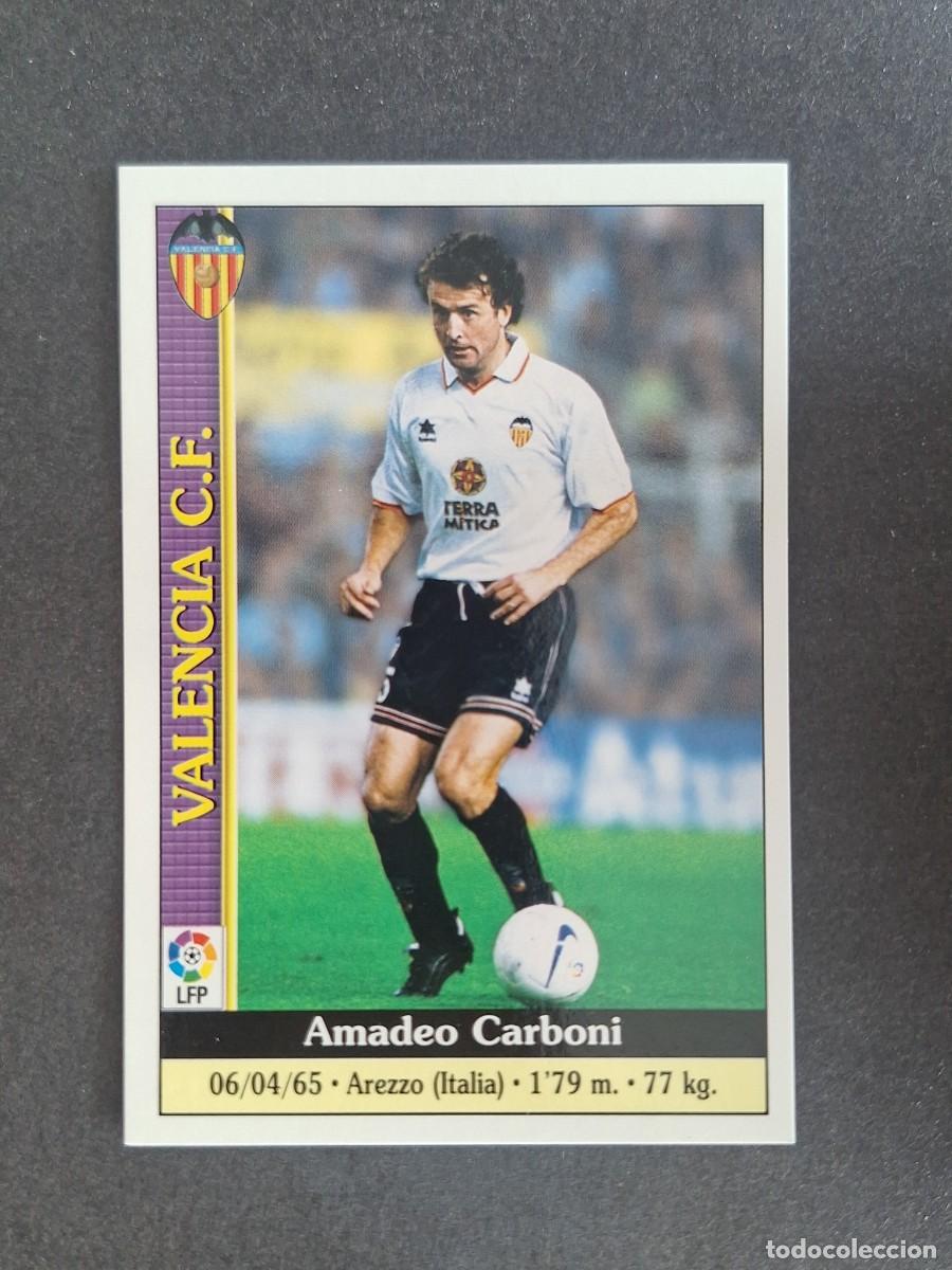 Cromos de Futebol: L1 CARBONI VALENCIA C. F. 62 MUNDICROMO LAS FICHAS DE LA LIGA 2000 99 00