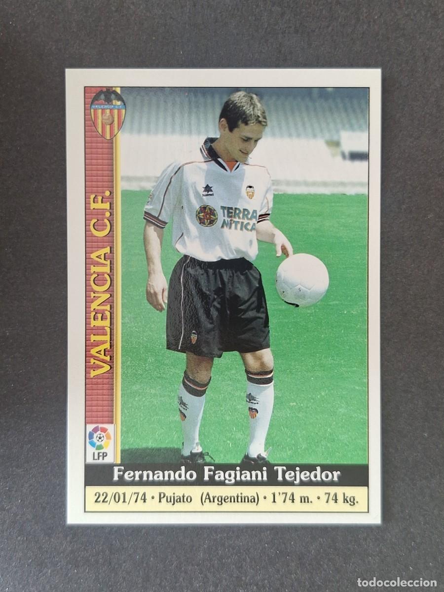 Cromos de Futebol: L1 FAGIANI VALENCIA C. F. 64 MUNDICROMO LAS FICHAS DE LA LIGA 2000 99 00