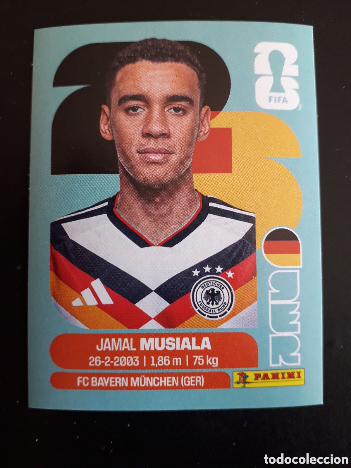 Cartes &agrave; collectionner de Football: MUSIALA ALEMANIA GER 15 MUNDIAL F&Uacute;TBOL 2026 FIFA WORLD CUP PANINI SIN PEGAR PEDIDO M&Iacute;NIMO 3&euro;