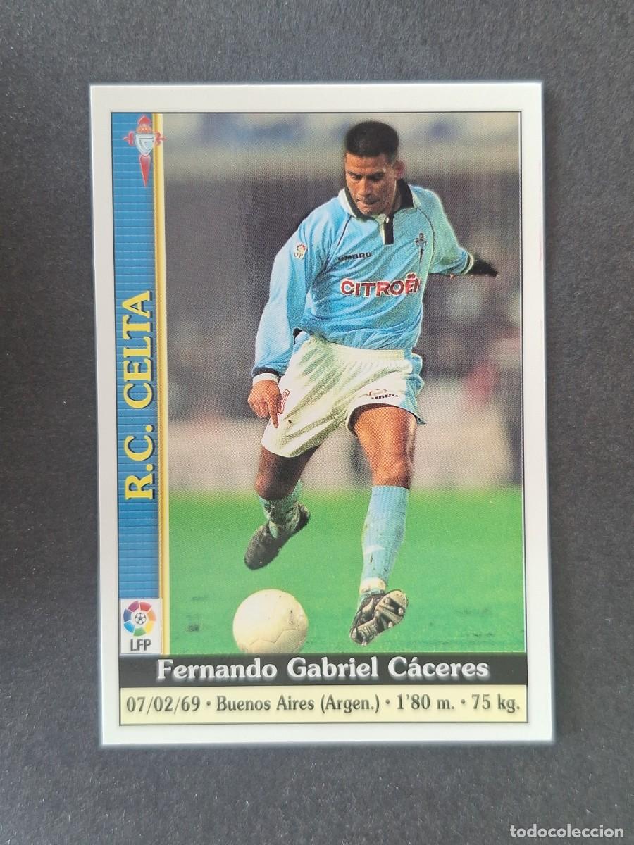 Figurine di Calcio: L1 CACERES CELTA DE VIGO 78 MUNDICROMO LAS FICHAS DE LA LIGA 2000 99 00