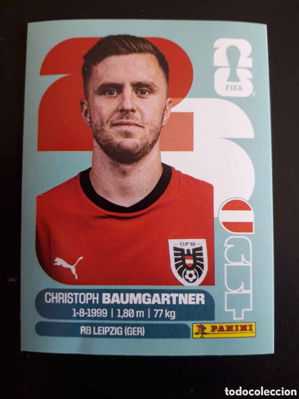 Figurine di Calcio: BAUMGARTNER AUSTRIA AUT 18 MUNDIAL F&Uacute;TBOL 2026 FIFA WORLD CUP PANINI SIN PEGAR PEDIDO M&Iacute;NIMO 3&euro;