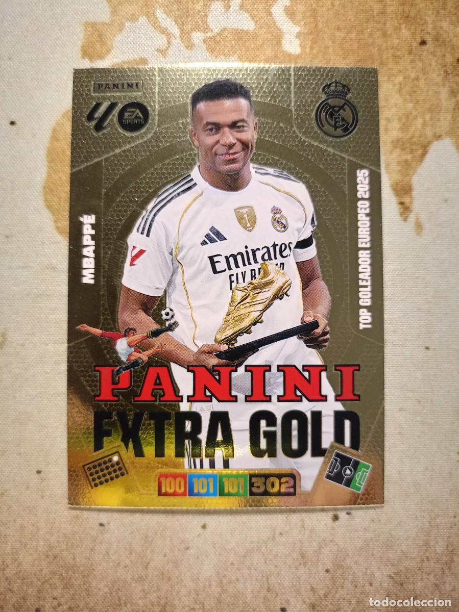 Cromos de f&uacute;tbol: PANINI Extra Gold MBAPP&Eacute; Adrenalyn 2025-26