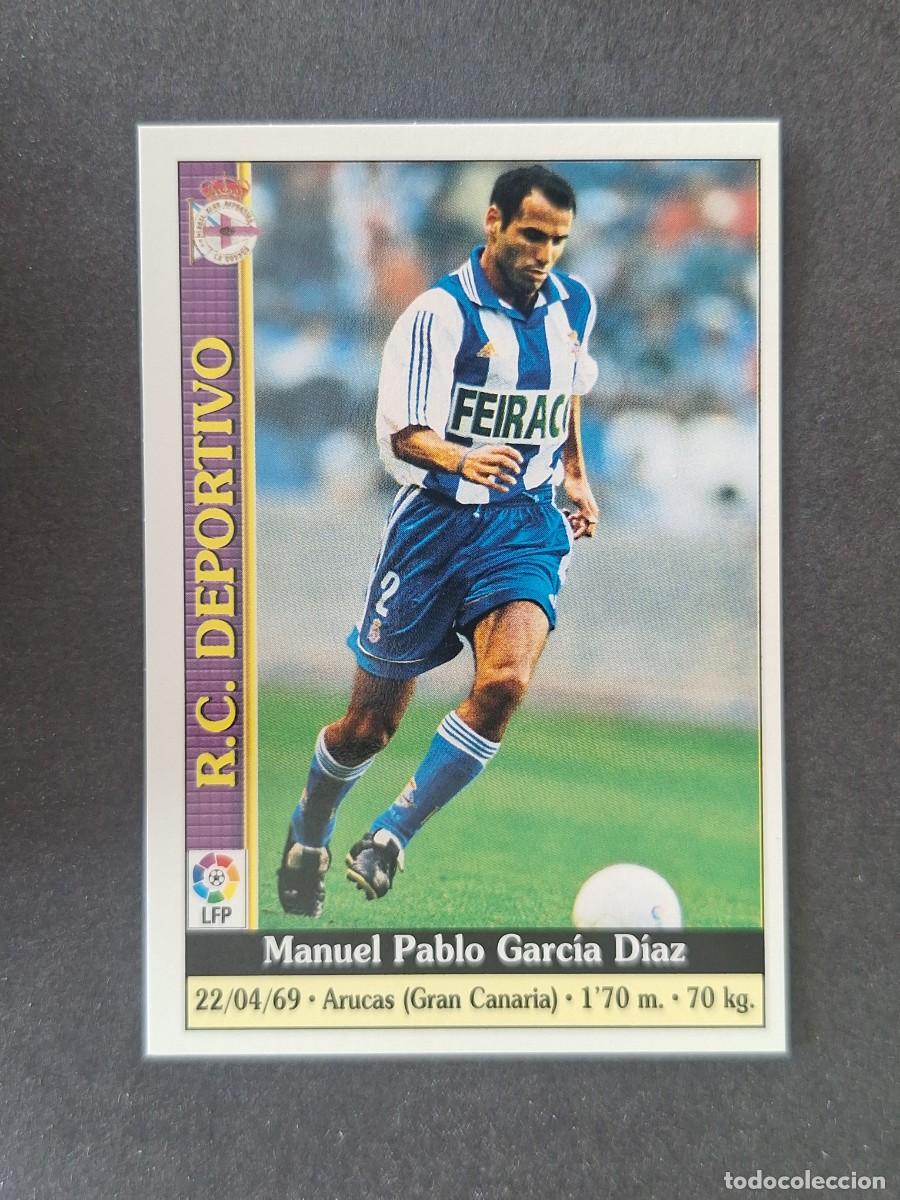 Football Stickers: L1 MANUEL PABLO DEPORTIVO DE LA CORU&Ntilde;A 98 MUNDICROMO LAS FICHAS DE LA LIGA 2000 99 00