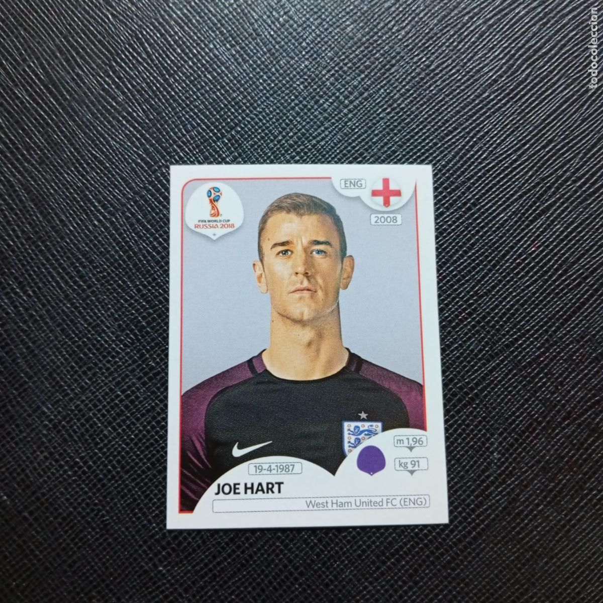 Cromos de Futebol: 574 JOE HART INGLATERRA PANINI MUNDIAL RUSIA 2018 CROMO FUTBOL 18 - SIN PEGAR - CJ2