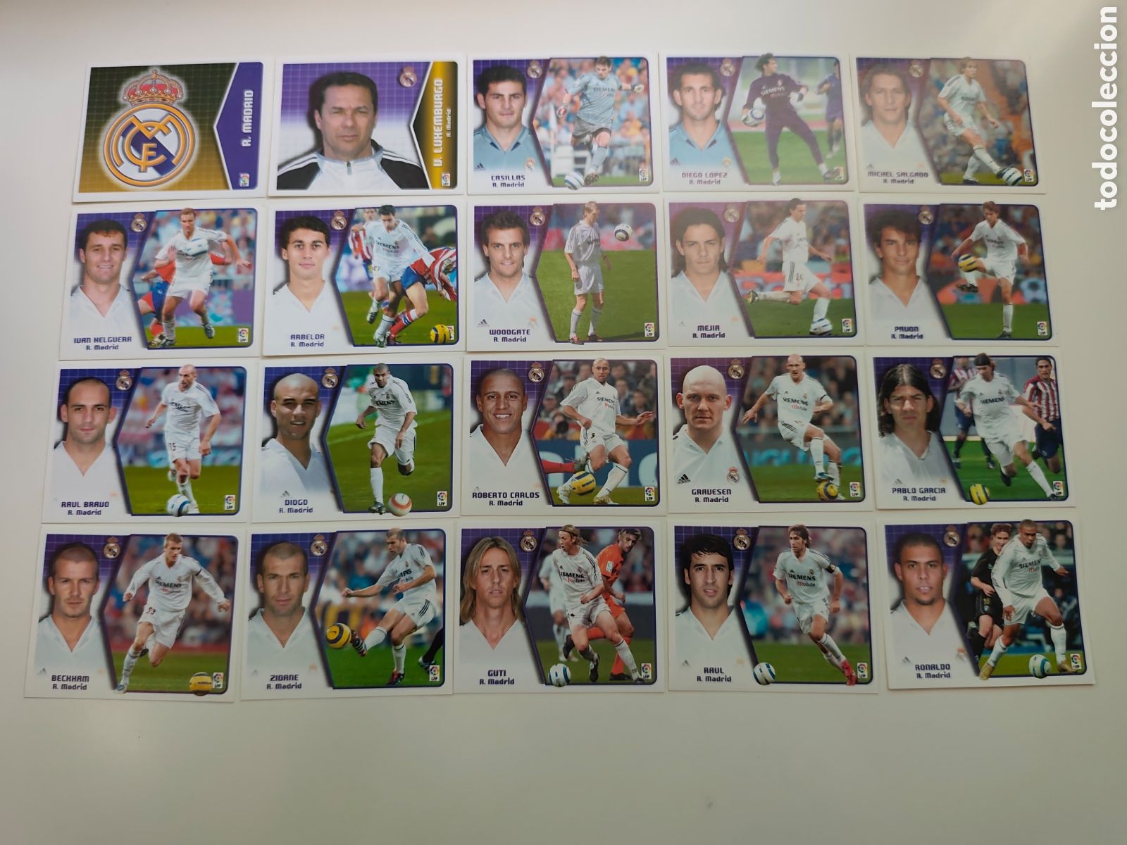 Cromos de Futebol: RONALDO ZIDANE BECKHAM.. 20 CROMOS REAL MADRID EDICIONES ESTE LIGA 2005 2006