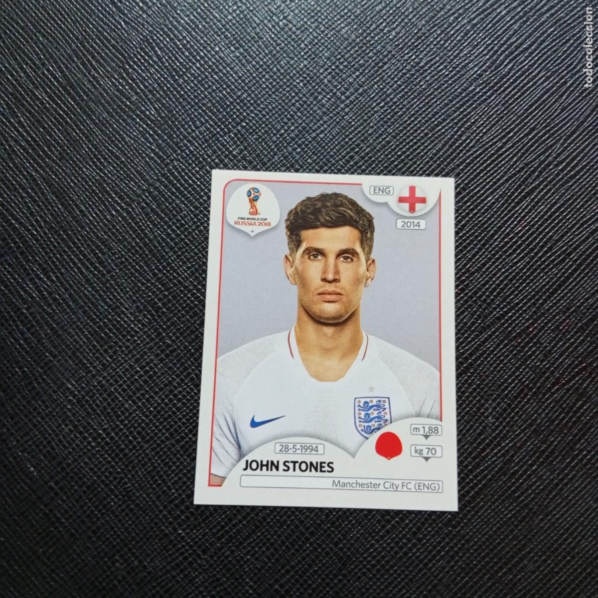 Fu&szlig;ball-Sticker: 578 JOHN STONES INGLATERRA PANINI MUNDIAL RUSIA 2018 CROMO FUTBOL 18 - SIN PEGAR - CJ2