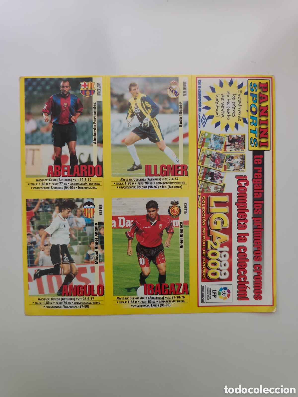 Figurine di Calcio: LAMINA 1/15 PROMOCIONAL PANINI LIGA 1999 2000
