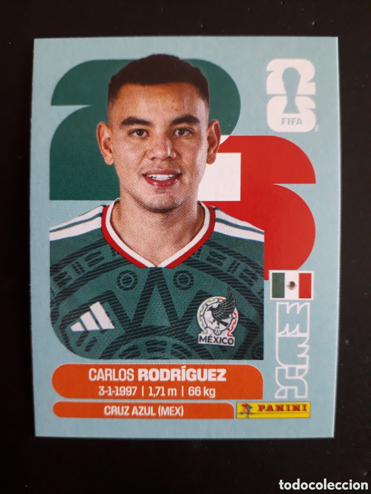 Cartes &agrave; collectionner de Football: CARLOS RODR&Iacute;GUEZ M&Eacute;XICO MEX 9 MUNDIAL F&Uacute;TBOL 2026 FIFA WORLD CUP PANINI SIN PEGAR PEDIDO M&Iacute;NIMO 3&euro;.