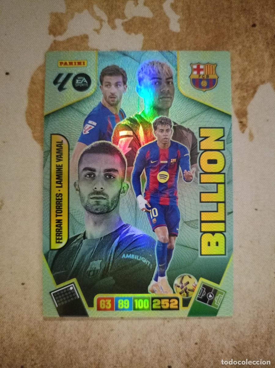 Cromos de f&uacute;tbol: Billion FERRAN TORRES - LAMINE YAMAL Adrenalyn 2025-26