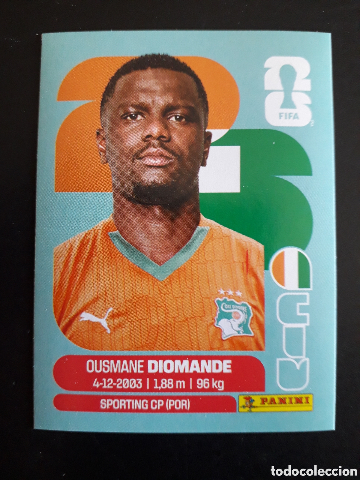 Cromos de f&uacute;tbol: OUSMANE DIOMANDE COSTA DE MARFIL CIV 9 MUNDIAL F&Uacute;TBOL 2026 FIFA WORLD CUP PANINI PEDIDO M&Iacute;NIMO 3&euro;