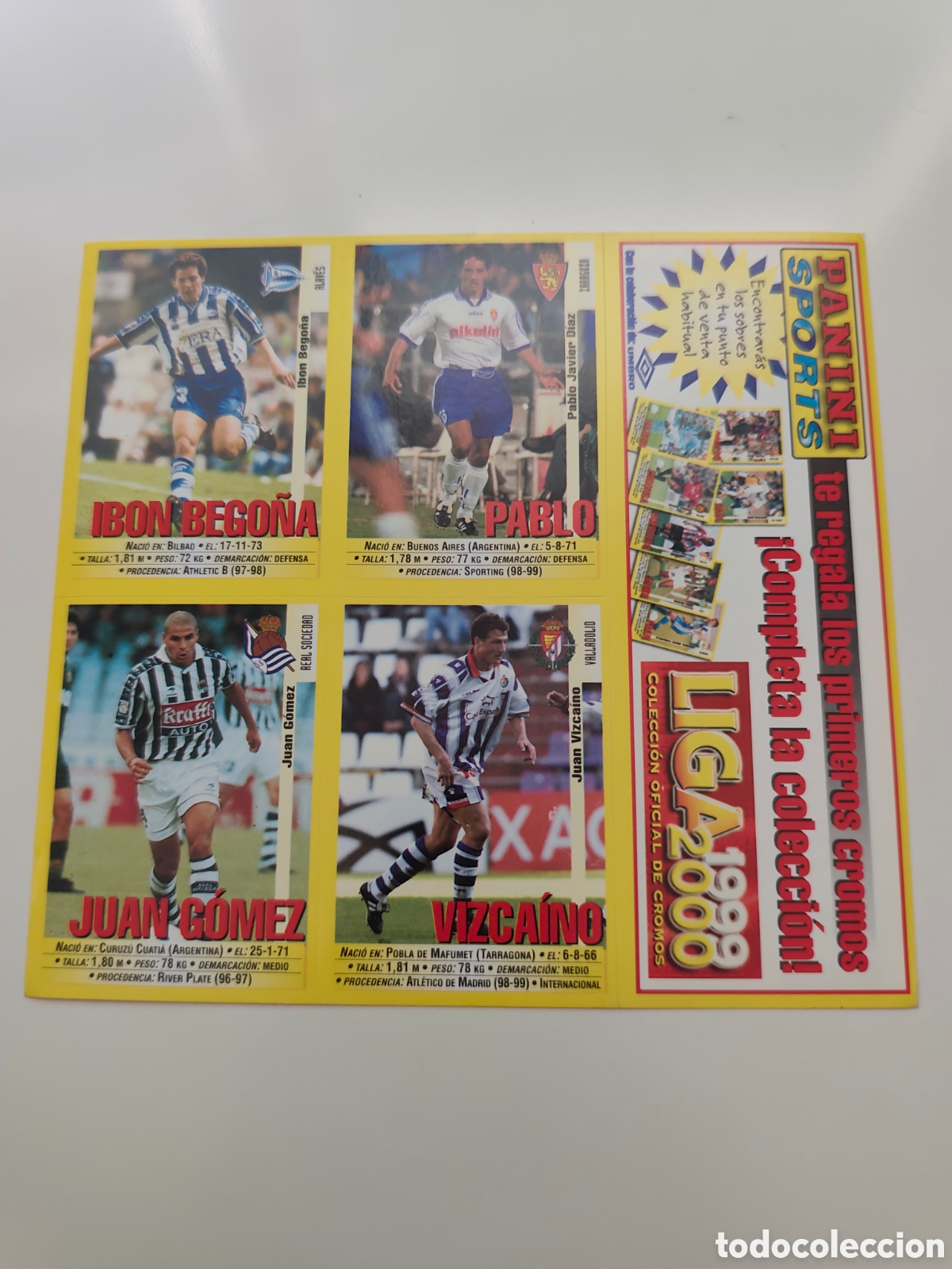 Cromos de Futebol: LAMINA 8/15 PROMOCIONAL PANINI LIGA 1999 2000