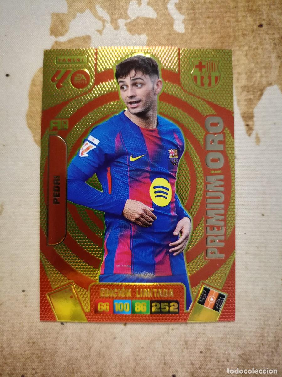Figurine di Calcio: EDICI&Oacute;N LIMITADA Premium Oro PEDRI Adrenalyn 2025-26