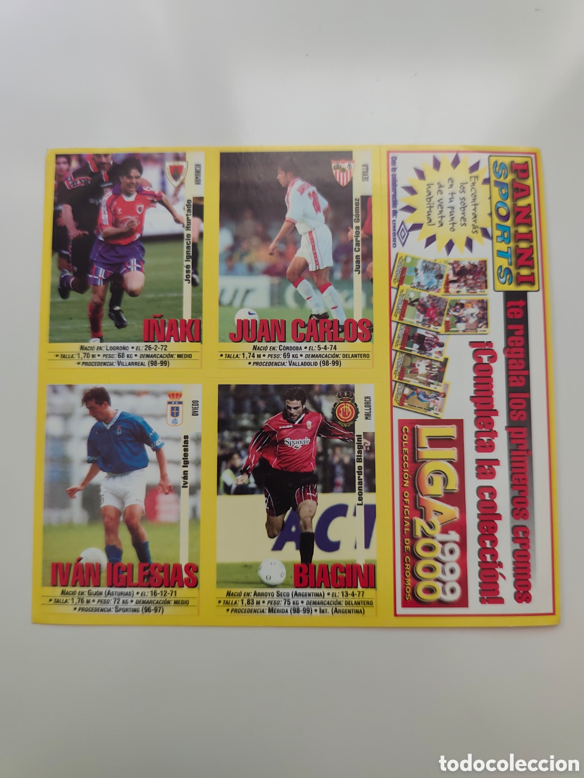 Football Stickers: LAMINA 14/15 PROMOCIONAL PANINI LIGA 1999 2000