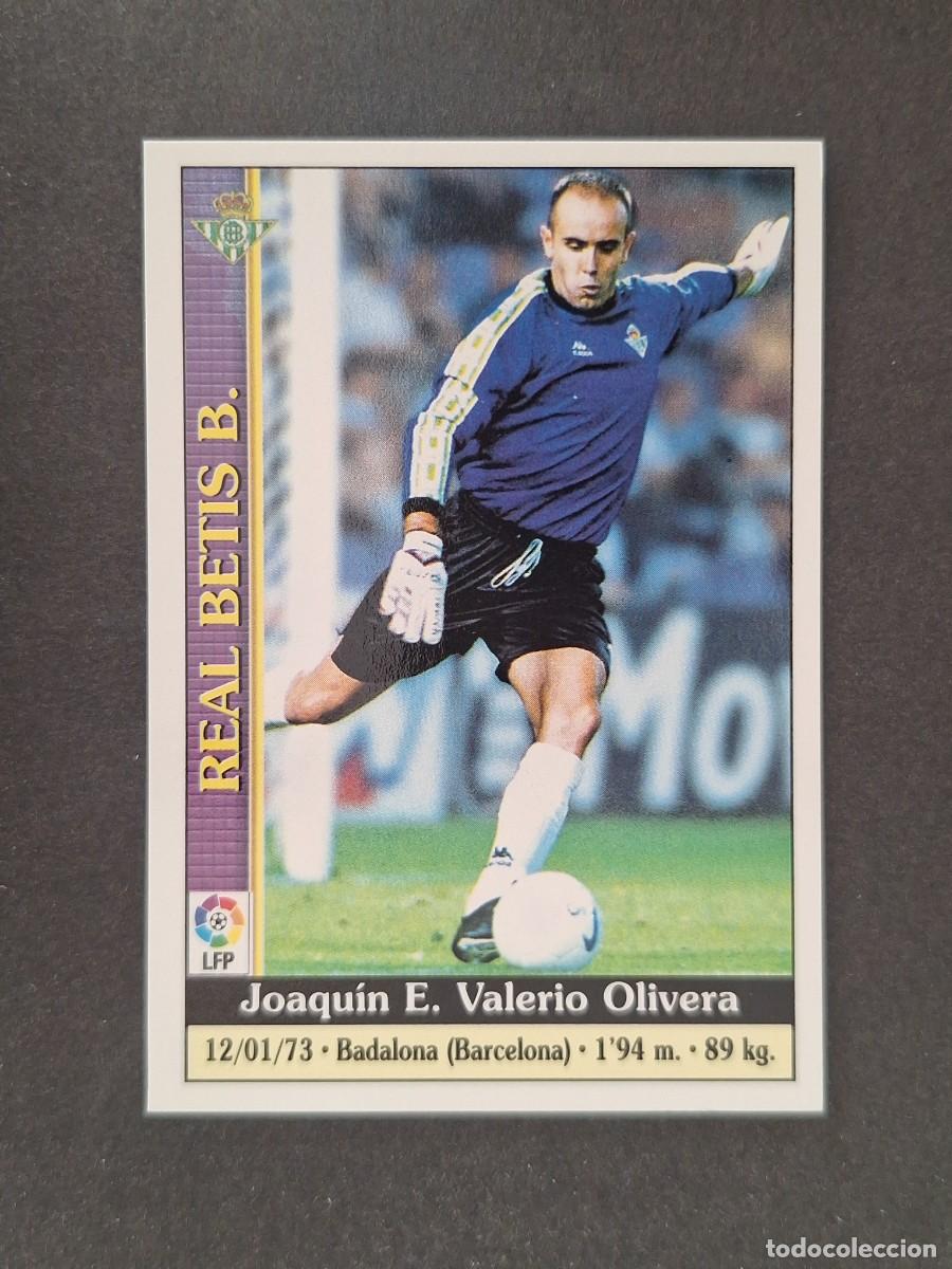 Cromos de f&uacute;tbol: L1 VALERIO REAL BETIS BALOMPIE 184 MUNDICROMO LAS FICHAS DE LA LIGA 2000 99 00