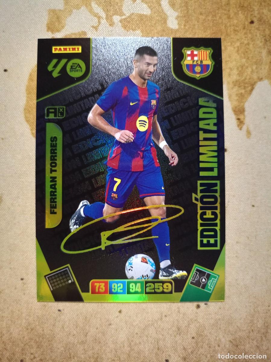 Cromos de f&uacute;tbol: Edici&oacute;n Limitada Firmada FERRAN TORRES Adrenalyn 2025-26