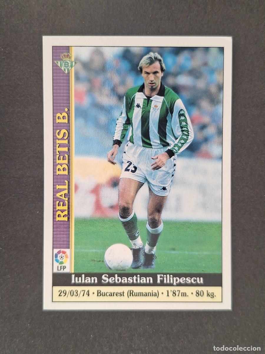Cromos de f&uacute;tbol: L1 FILIPESCU REAL BETIS BALOMPIE 188 MUNDICROMO LAS FICHAS DE LA LIGA 2000 99 00
