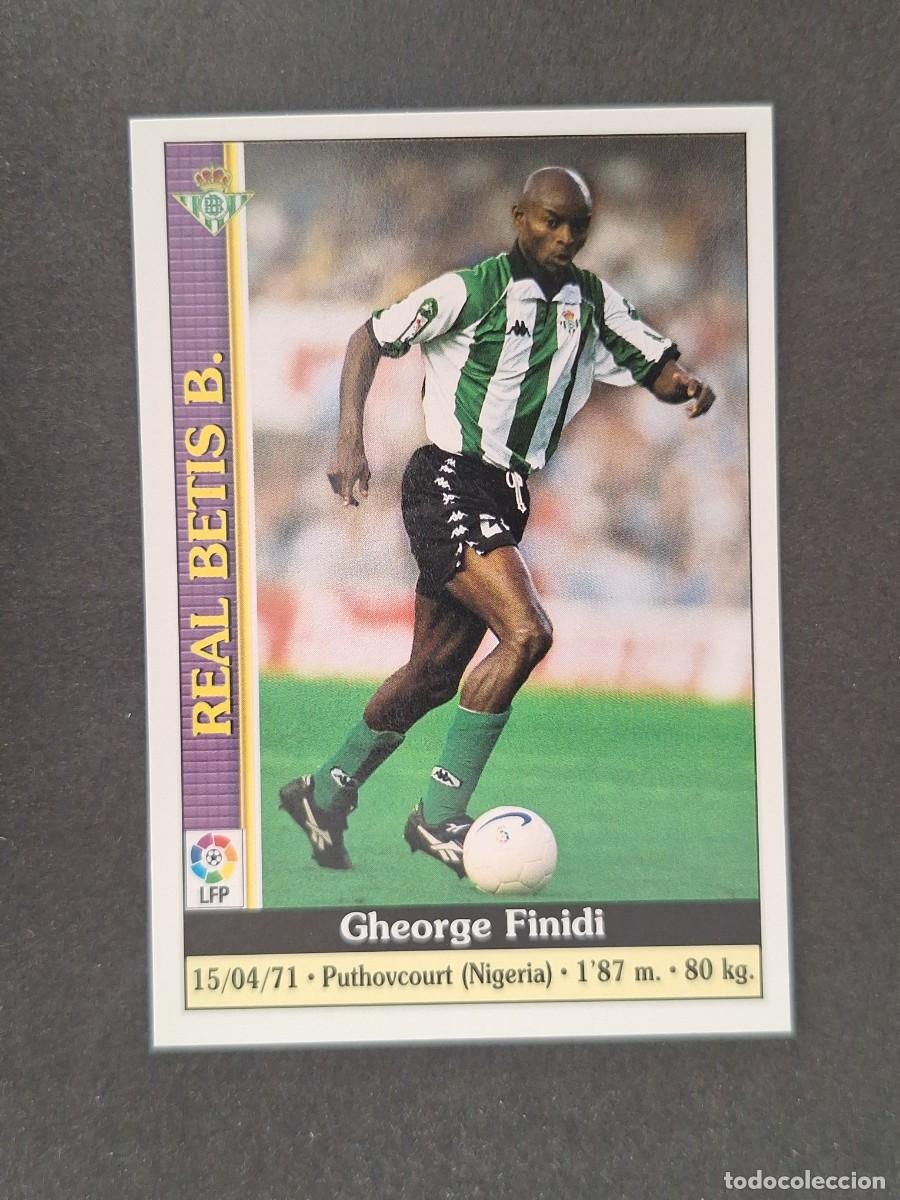 Cromos de f&uacute;tbol: L1 FINIDI REAL BETIS BALOMPIE 196 MUNDICROMO LAS FICHAS DE LA LIGA 2000 99 00