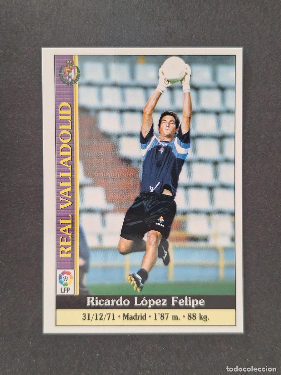 Cromos de f&uacute;tbol: L1 RICARDO REAL VALLADOLID 202 MUNDICROMO LAS FICHAS DE LA LIGA 2000 99 00