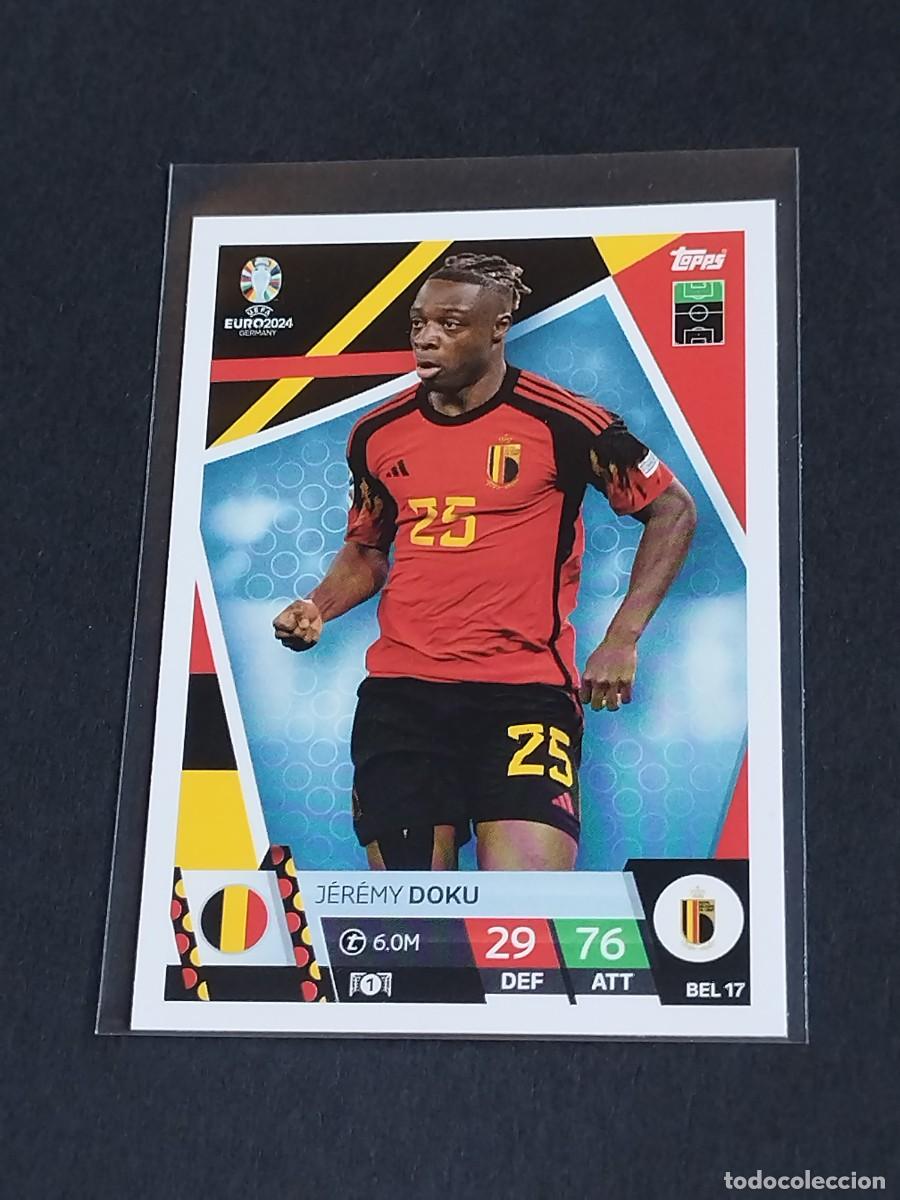 Cromos de f&uacute;tbol: DOKU #BEL 17 B&Eacute;LGICA - TOPPS EUROCOPA 2024 MATCH ATTAX BELGIUM - UEFA EURO GERMANY 24 BEL17