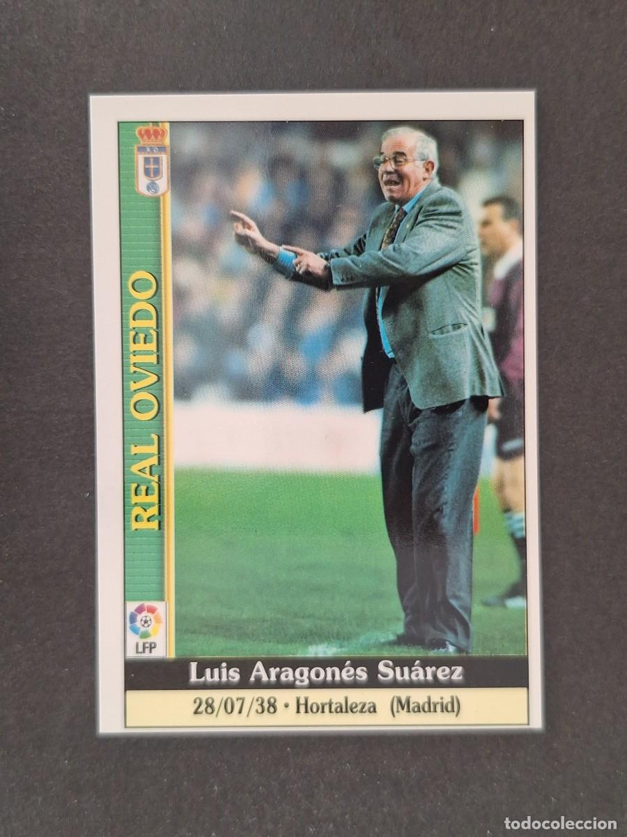 Cromos de f&uacute;tbol: L1 LUIS ARAGONES ENTRENADOR REAL OVIEDO 236 MUNDICROMO LAS FICHAS DE LA LIGA 2000 99 00