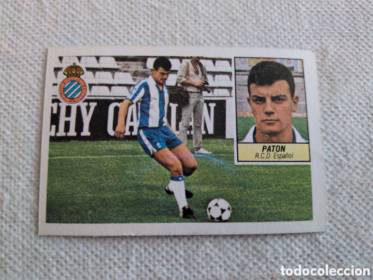 Cromos de f&uacute;tbol: Pat&oacute;n Coloca RCD Espa&ntilde;ol, muy dif&iacute;cil, Editorial Este 84/85, liga 1984-85. Nunca pegado.